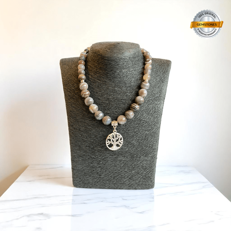 Rooted Serenity Necklace | Botswana Stone - For Women | Includes: Necklace