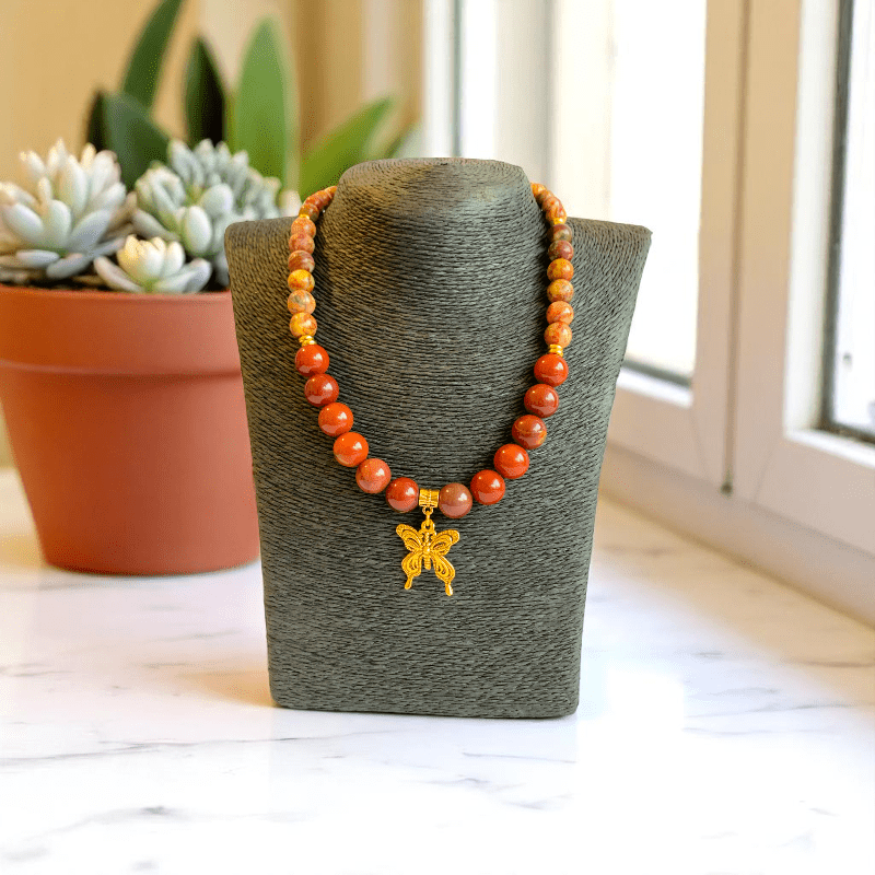 Earth Essence Necklace | Mookaite Jasper Stone - For Women | Includes: Necklace