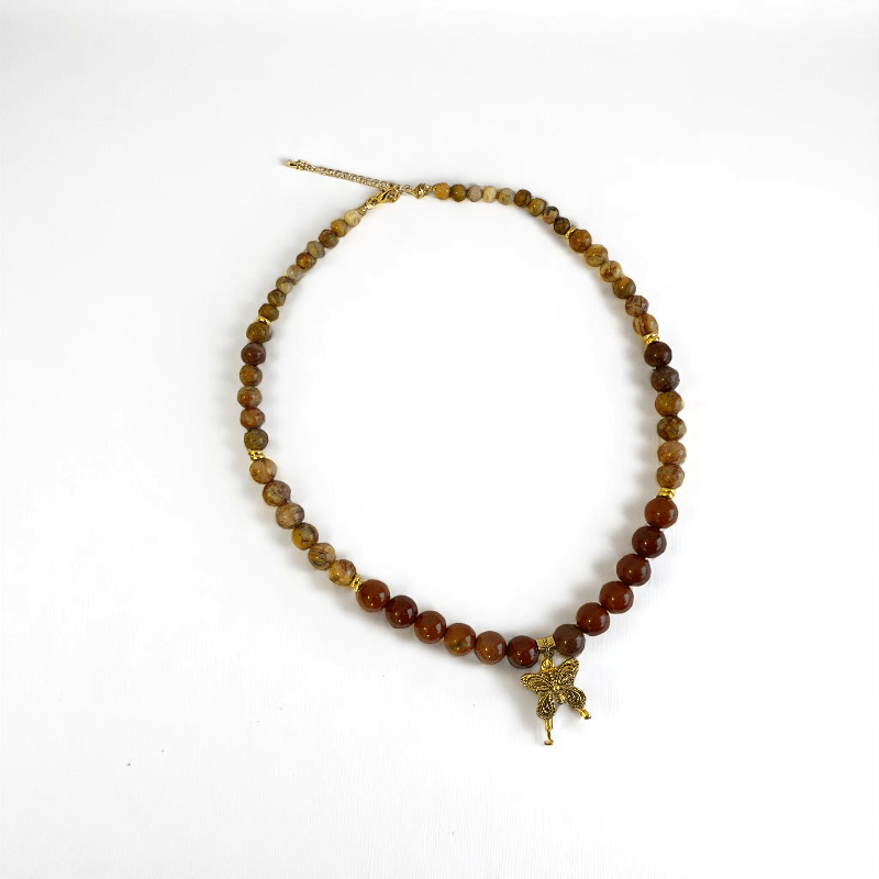 Earth Essence Necklace | Mookaite Jasper Stone - For Women | Includes: Necklace