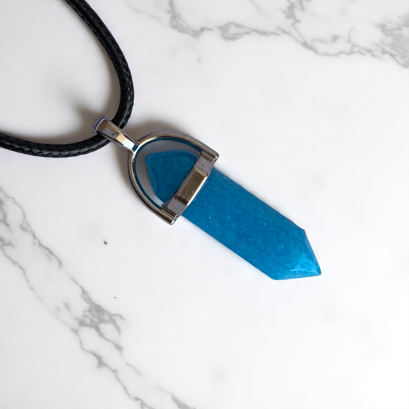 Calm Pencil Necklace | Blue Quartz - For Kids | Includes: Necklace