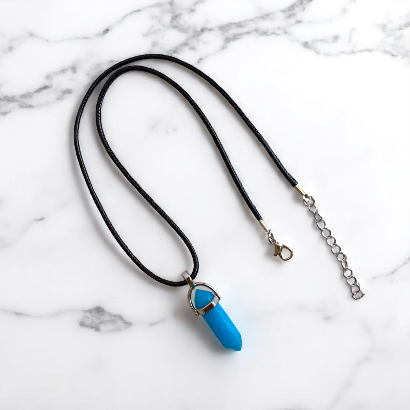 Calm Pencil Necklace | Blue Quartz - For Kids | Includes: Necklace