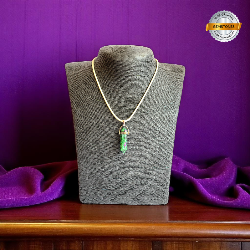 Growth Pencil Necklace | Zoisite Stone - For Kids | Includes: Necklace