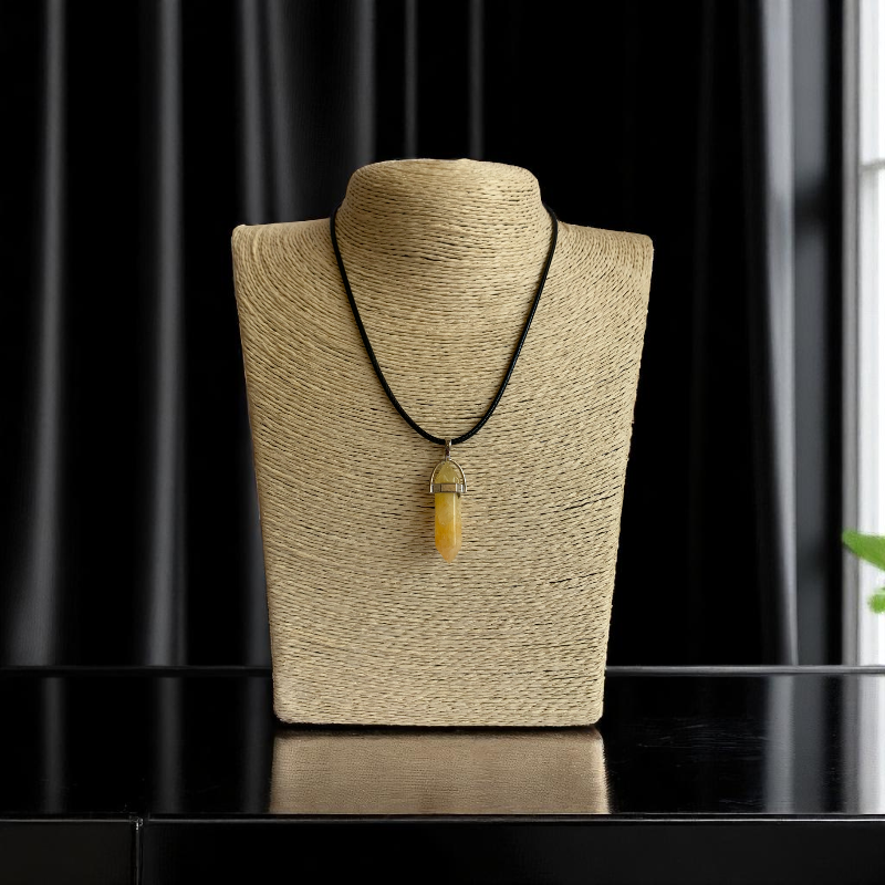 Joy Pencil Necklace | Yellow Quartz - For Kids | Includes: Necklace