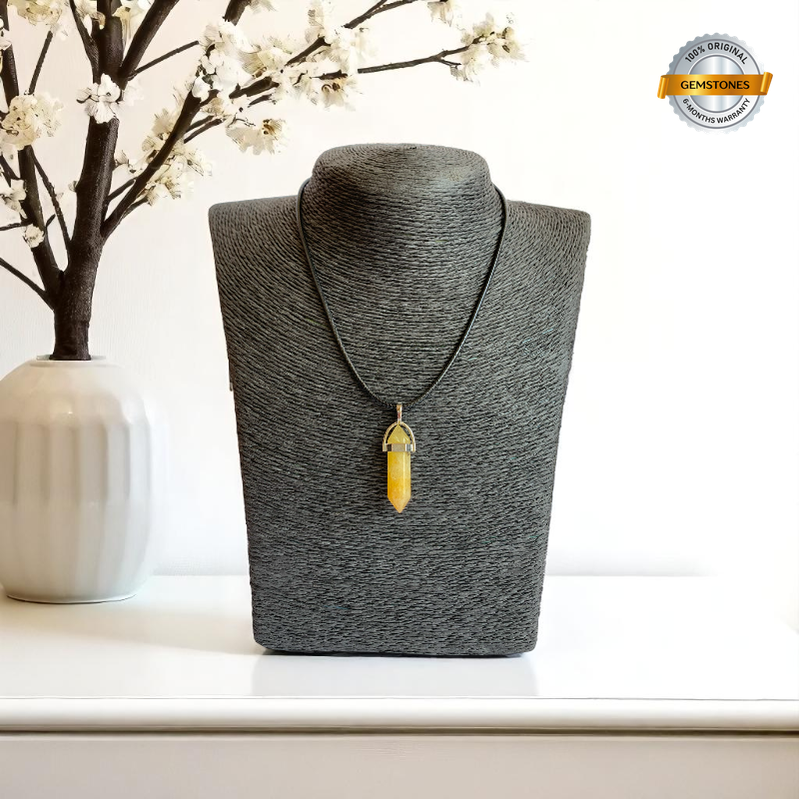 Joy Pencil Necklace | Yellow Quartz - For Kids | Includes: Necklace
