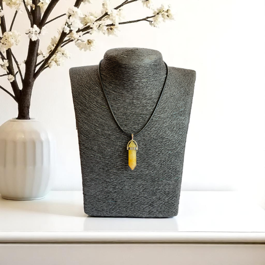 Joy Pencil Necklace | Yellow Quartz - For Kids | Includes: Necklace