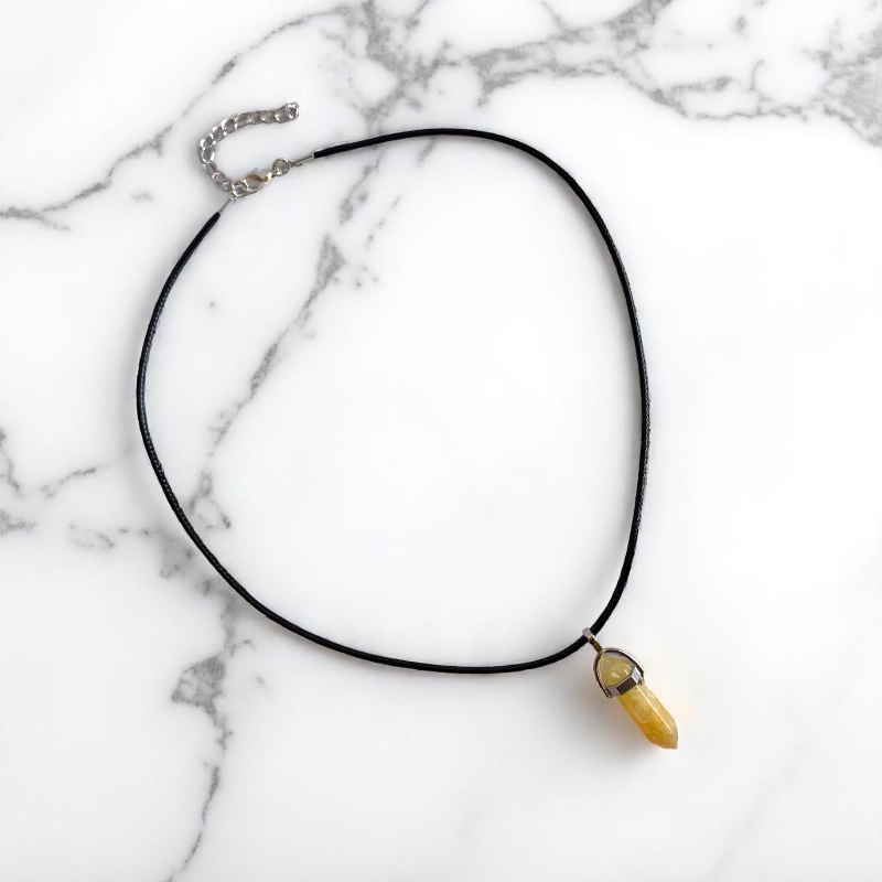 Joy Pencil Necklace | Yellow Quartz - For Kids | Includes: Necklace