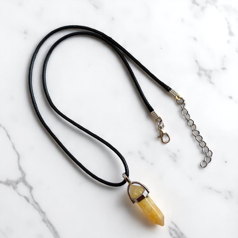 Joy Pencil Necklace | Yellow Quartz - For Kids | Includes: Necklace