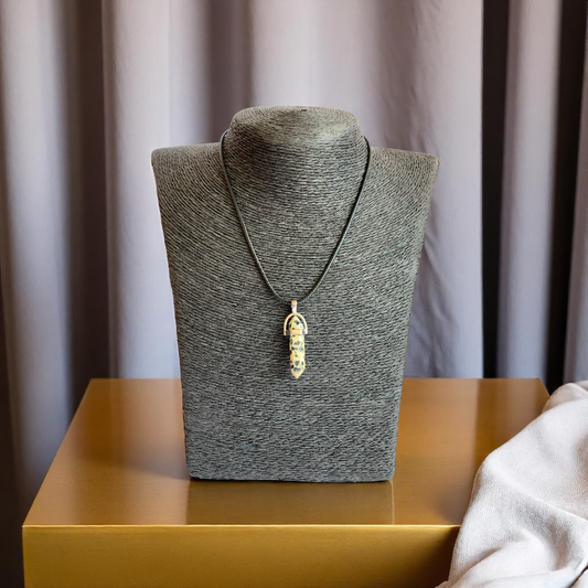 Playful Pencil Necklace | Dalmatian Jasper - For Kids | Includes: Necklace