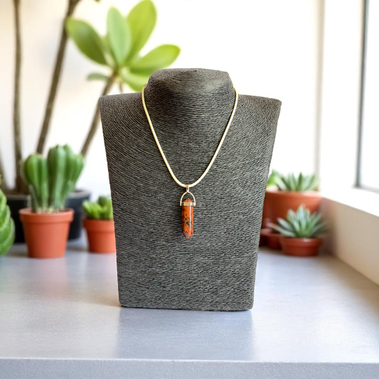 Grounding Pencil Necklace | Mahogany Obsidian - For Kids | Includes: Necklace