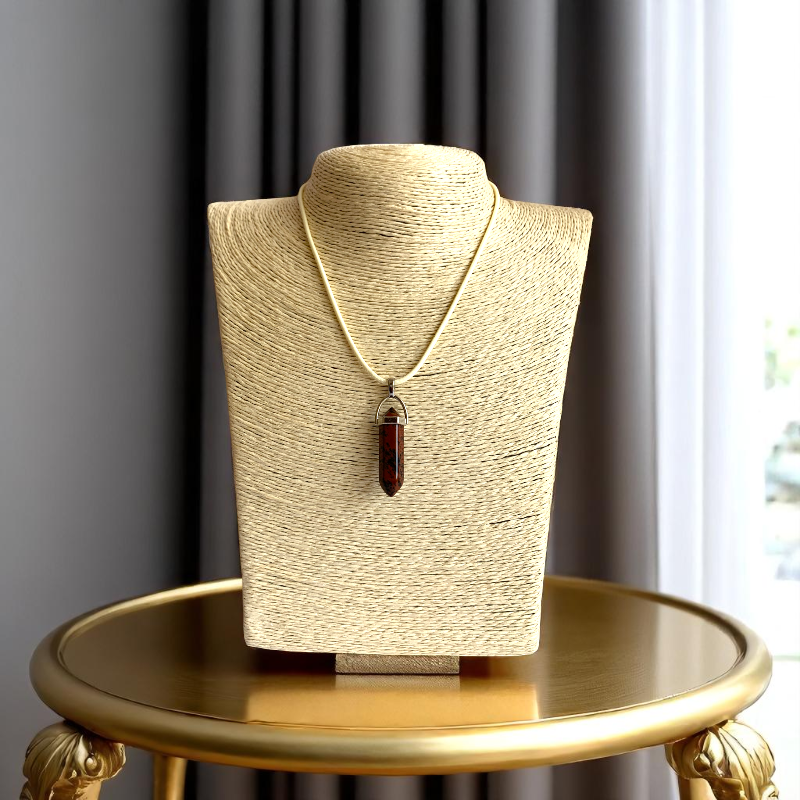 Grounding Pencil Necklace | Mahogany Obsidian - For Kids | Includes: Necklace