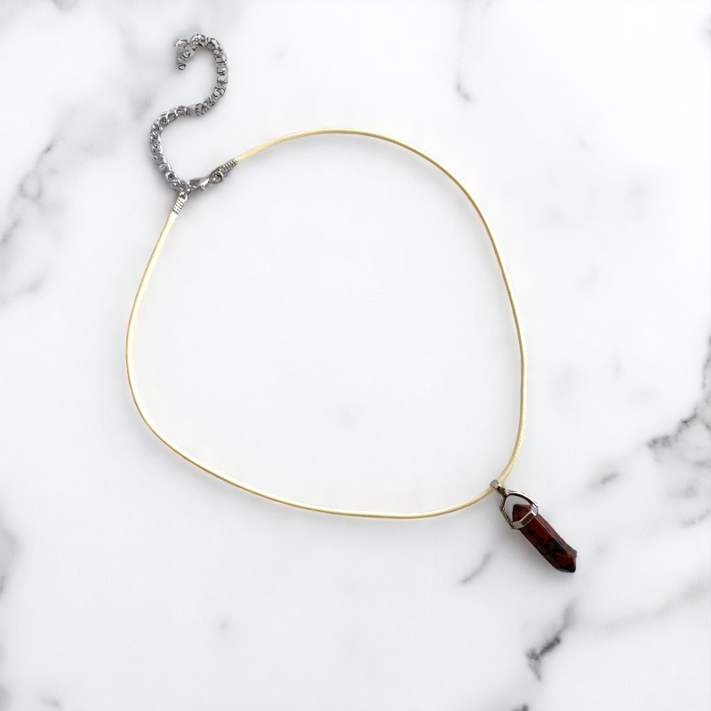 Grounding Pencil Necklace | Mahogany Obsidian - For Kids | Includes: Necklace