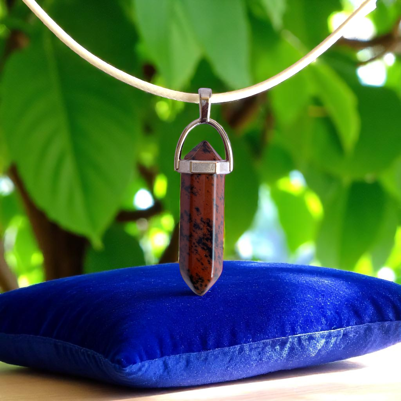 Grounding Pencil Necklace | Mahogany Obsidian - For Kids | Includes: Necklace