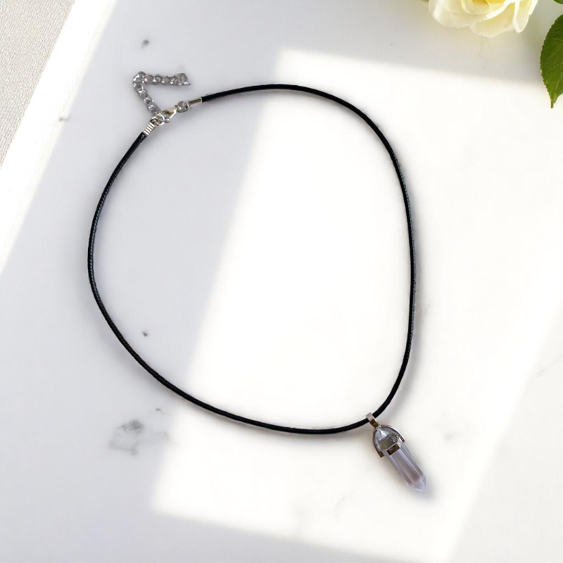 Clarity Pencil Necklace | Clear Quartz - For Kids | Includes: Necklace