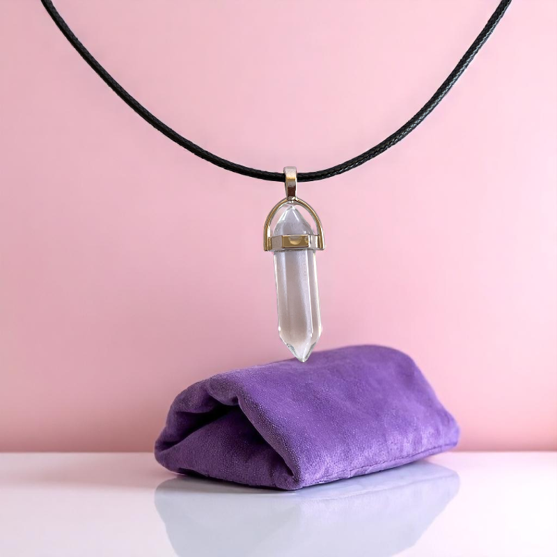 Clarity Pencil Necklace | Clear Quartz - For Kids | Includes: Necklace