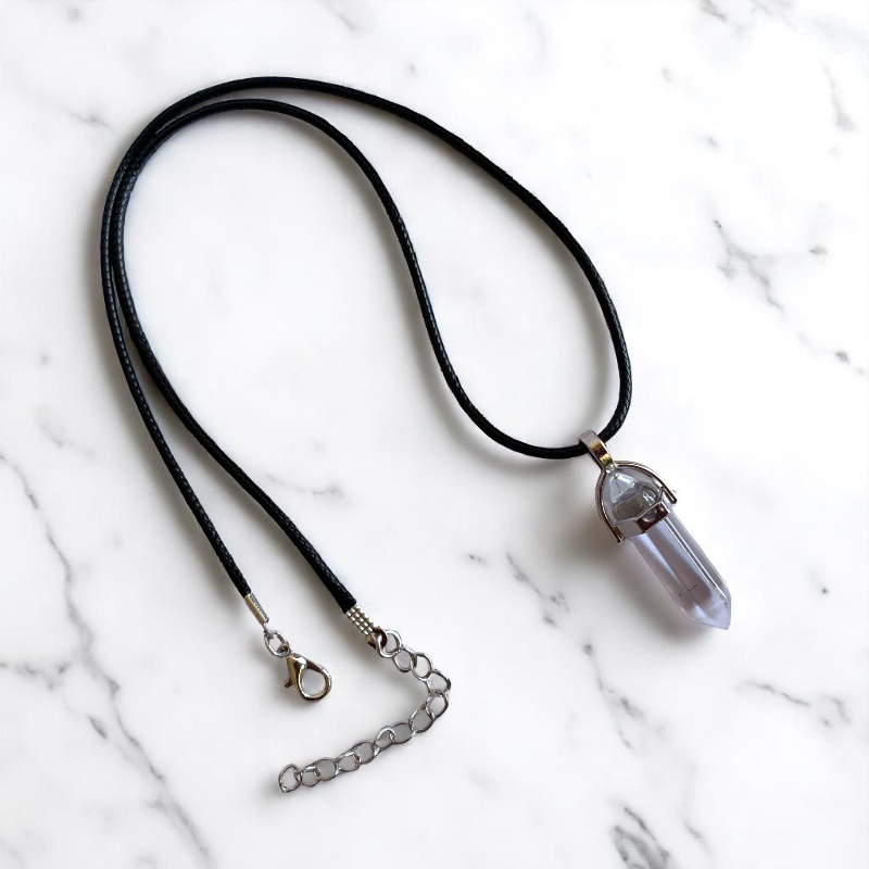 Clarity Pencil Necklace | Clear Quartz - For Kids | Includes: Necklace