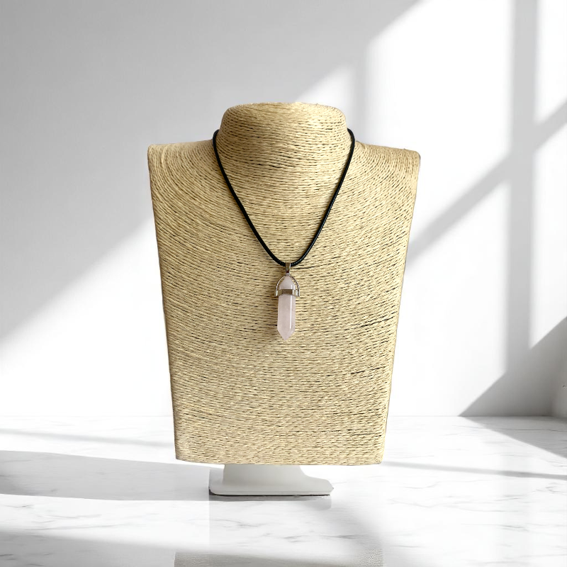 Love Pencil Necklace | Rose Quartz - For Kids | Includes: Necklace