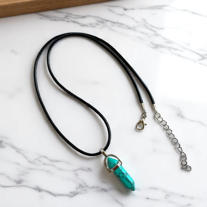 Tranquil Pencil Necklace | Blue Turquoise - For Kids | Includes: Necklace