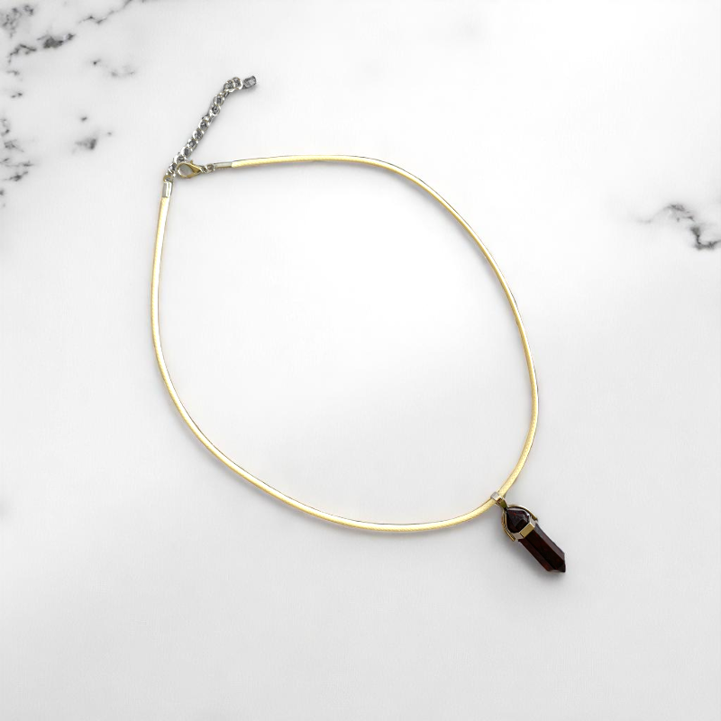 Vitality Pencil Necklace | Garnet - For Kids | Includes: Necklace