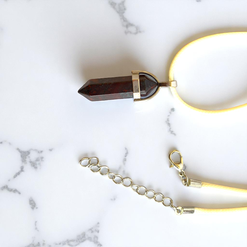 Vitality Pencil Necklace | Garnet - For Kids | Includes: Necklace