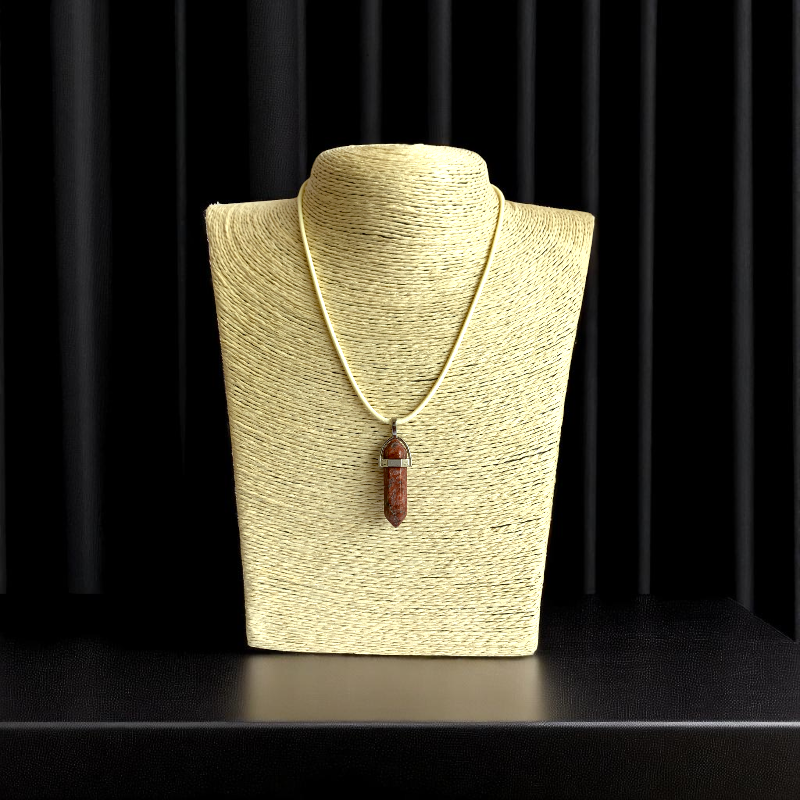 Strength Pencil Necklace | Red Jasper - For Kids | Includes: Necklace