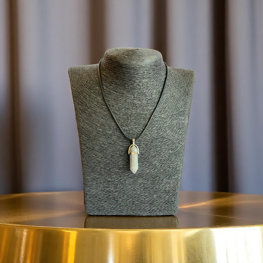 Creativity Pencil Necklace | Grey Picasso Jasper - For Kids | Includes: Necklace
