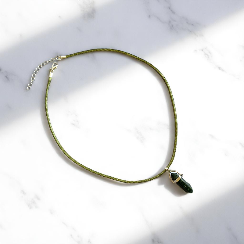 Protection Pencil Necklace | Black Labradorite - For Kids | Includes: Necklace