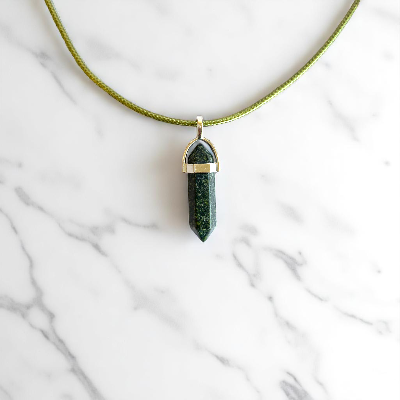 Protection Pencil Necklace | Black Labradorite - For Kids | Includes: Necklace