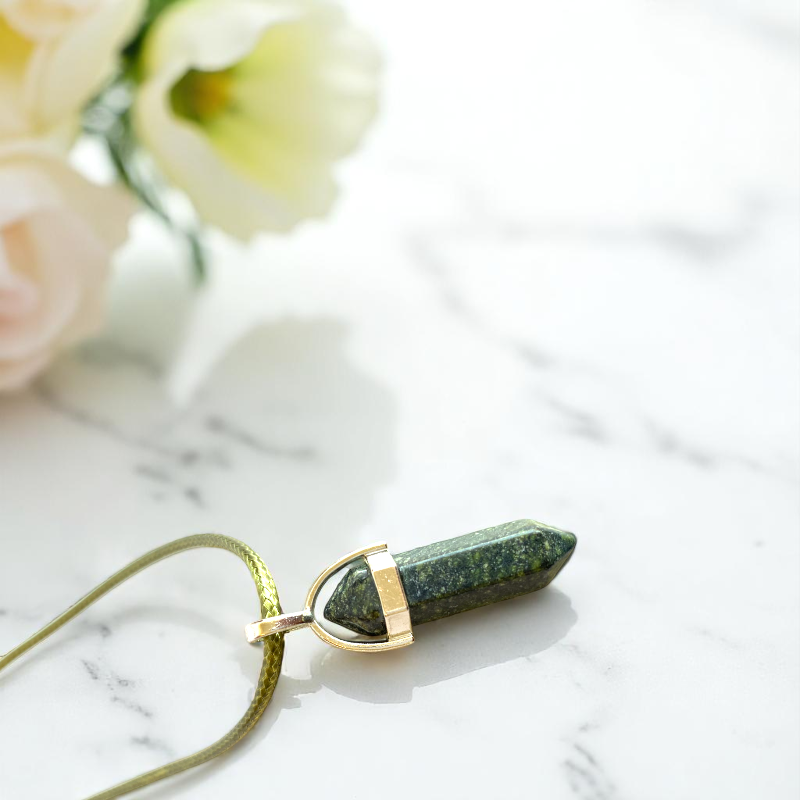 Protection Pencil Necklace | Black Labradorite - For Kids | Includes: Necklace
