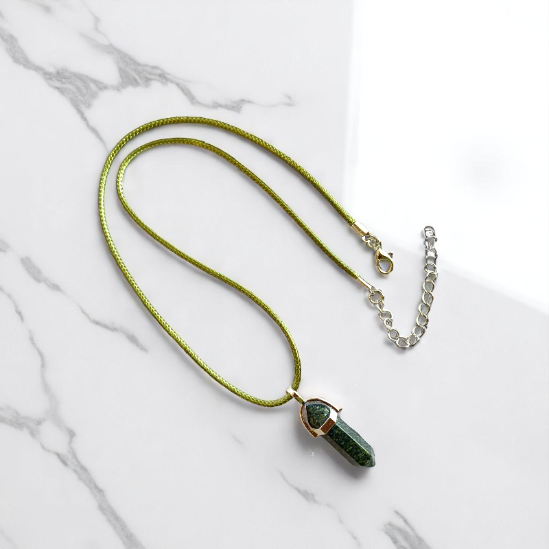 Protection Pencil Necklace | Black Labradorite - For Kids | Includes: Necklace