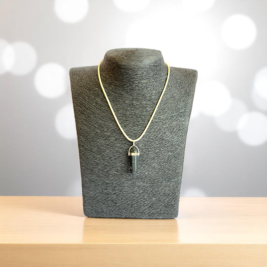 Shielding Pencil Necklace | Black Obsidian - For Kids | Includes: Necklace