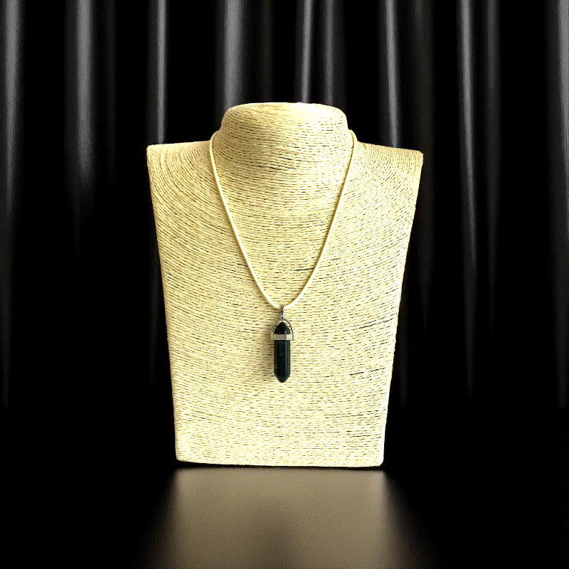 Shielding Pencil Necklace | Black Obsidian - For Kids | Includes: Necklace