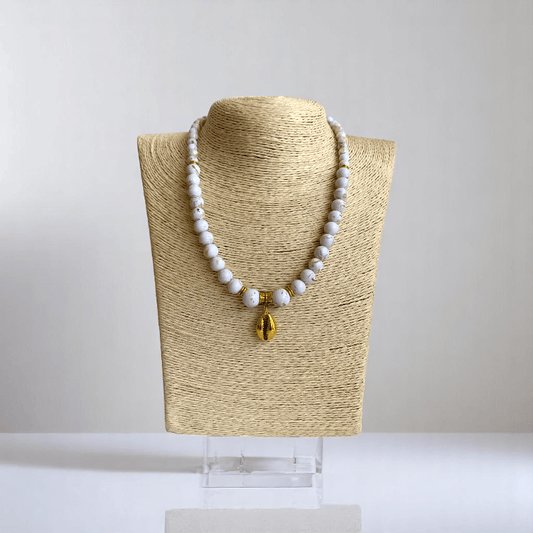 Ocean Whisper Set | Mother of Pearl Stone - For Women | Includes: Necklace, Bracelet