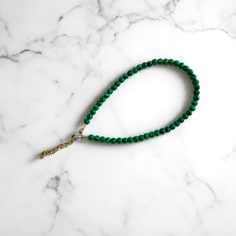 Gem Dust Anklet | Malachite Stone - For Women | Includes: Anklet