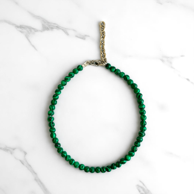 Gem Dust Anklet | Malachite Stone - For Women | Includes: Anklet