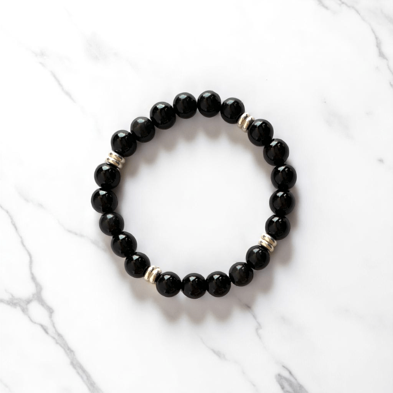 Linked Souls Bracelets | Obsidian & Rutile - For All | Includes: Bracelets (Set of 2)