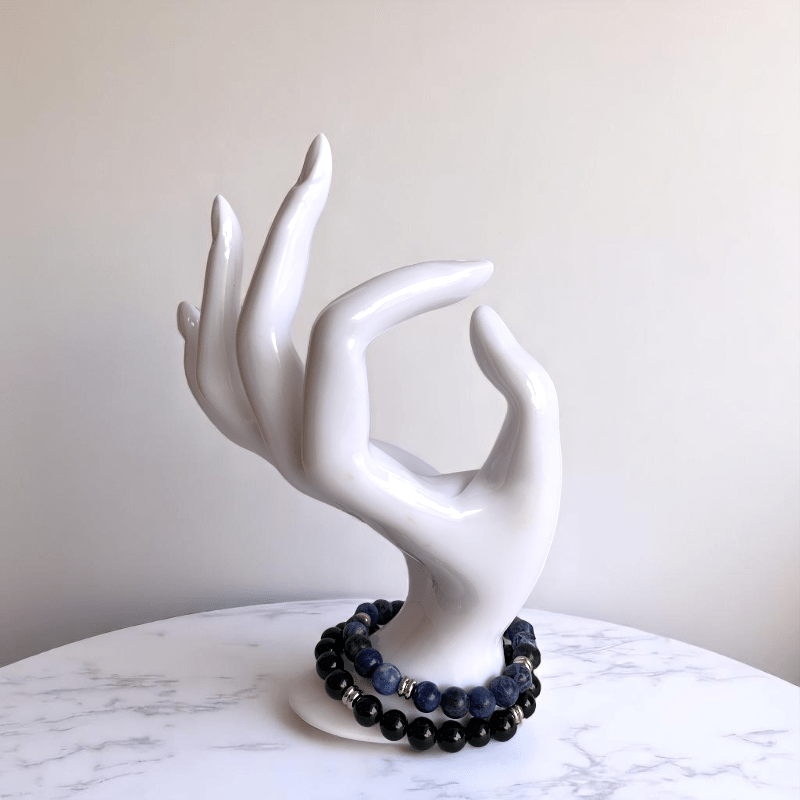 Dual Harmony Bracelets | Obsidian & Sodalite - For All | Includes: Bracelets (Set of 2)