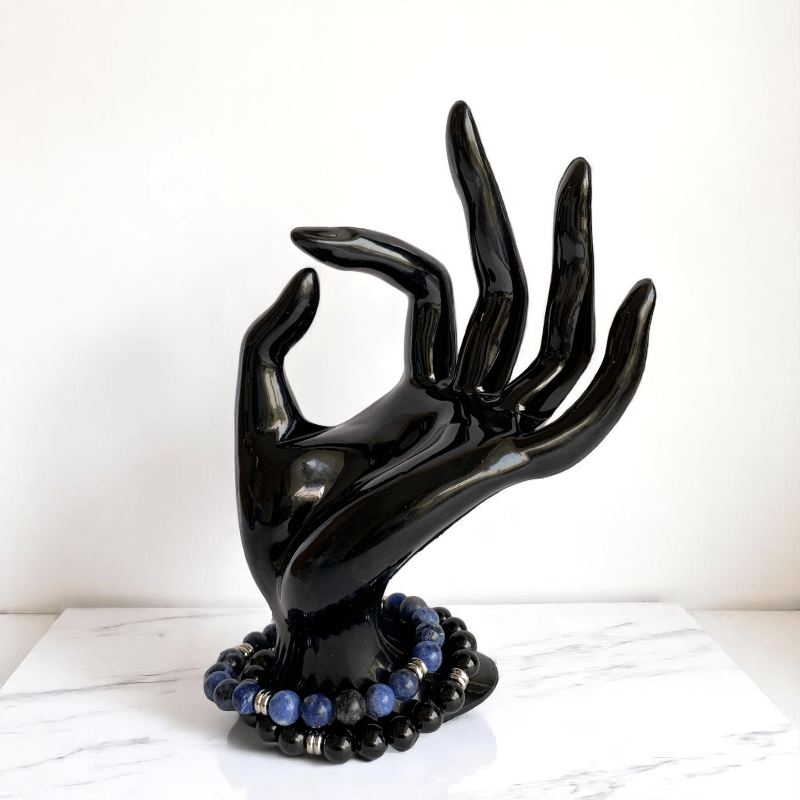 Dual Harmony Bracelets | Obsidian & Sodalite - For All | Includes: Bracelets (Set of 2)