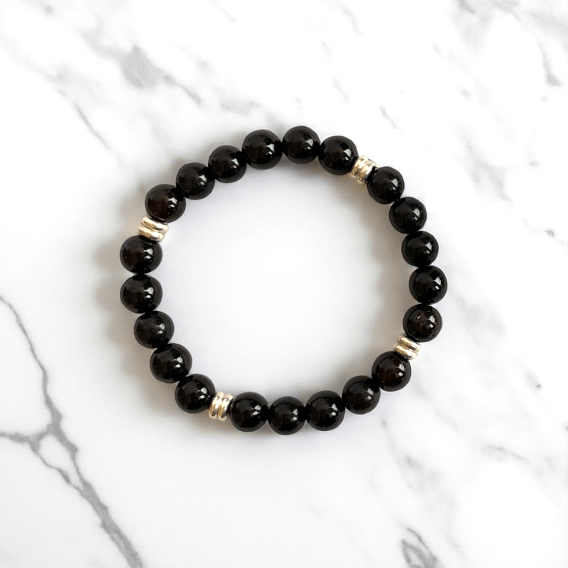 Grounded Power Bracelets | Black Obsidian & Red Tiger Eye - For All | Includes: Bracelets (Set of 2)