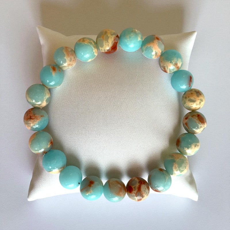 Calm Serenity Bracelet | Aqua Terra Jasper - For Unisex | Includes: Bracelet