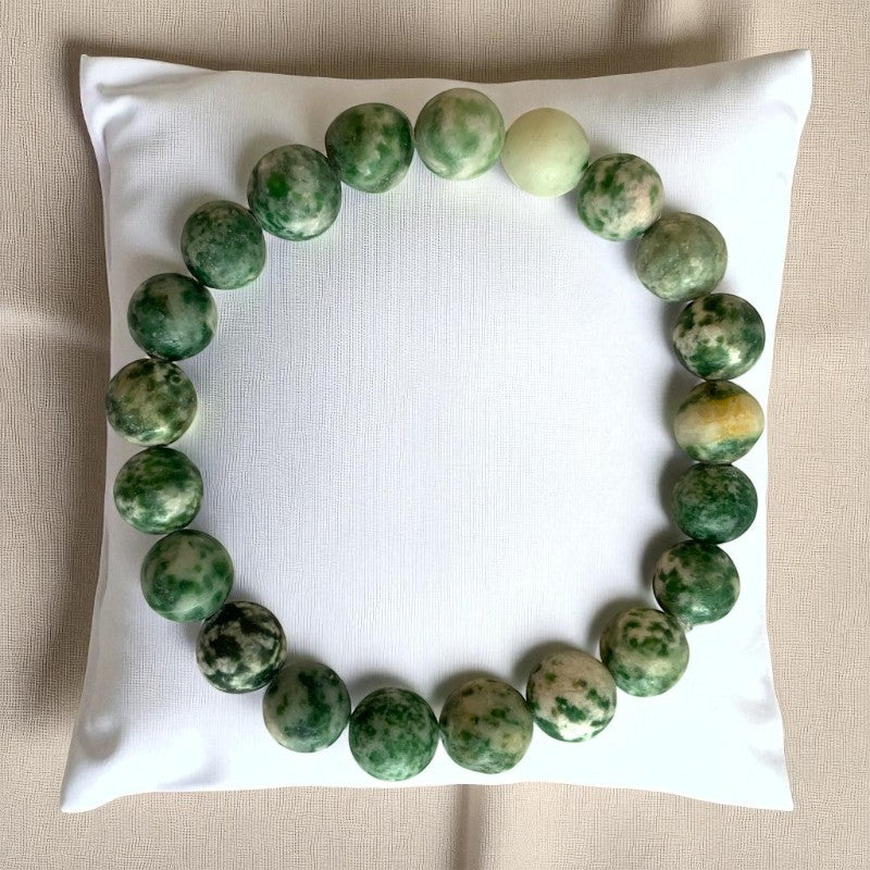 Luck Bracelet | Green Spot Agate - For Unisex | Includes: Bracelet