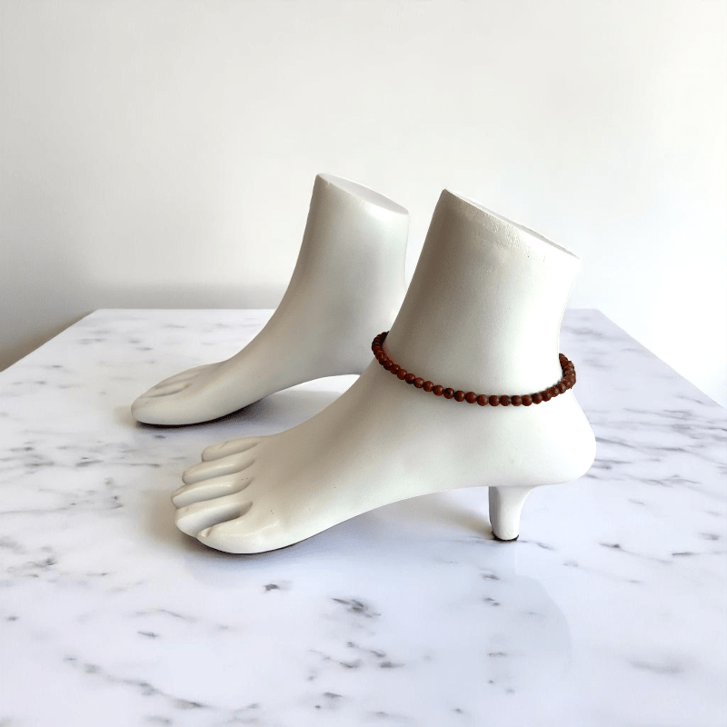 Sunkissed Trail Anklet | Mahogany Obsidian Stone - For Women | Includes: Anklet