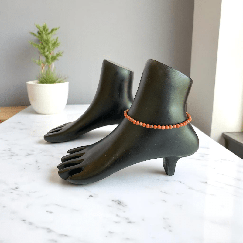 Sunkissed Trail Anklet | Mahogany Obsidian Stone - For Women | Includes: Anklet