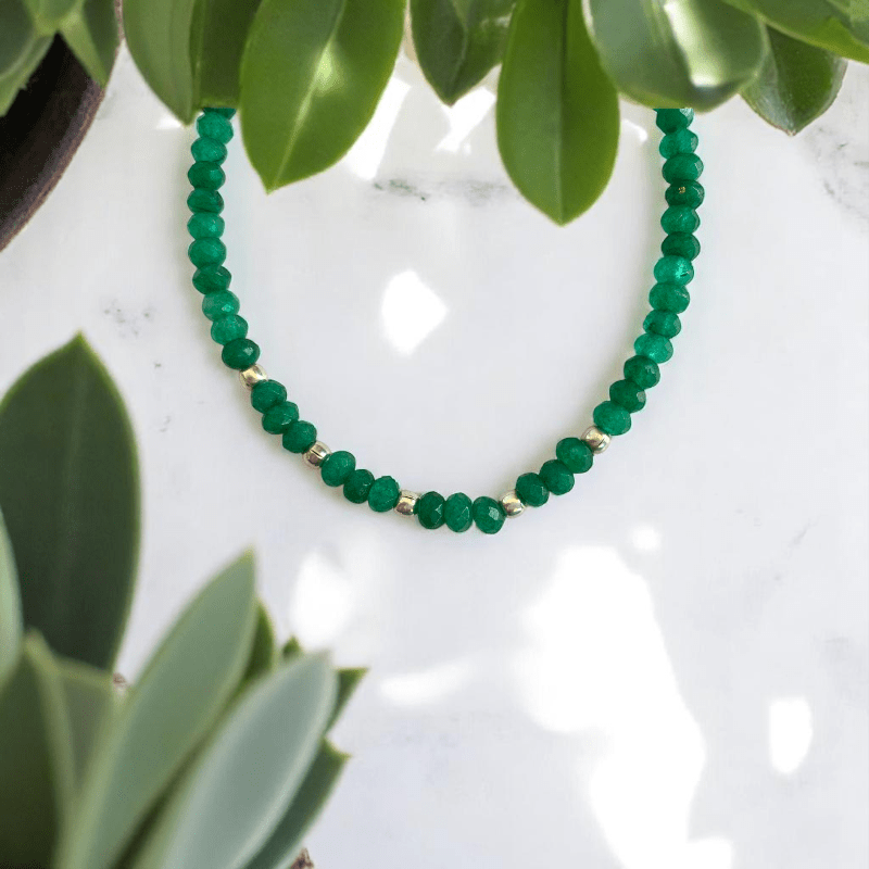 Serene Steps Anklet | 925 Silver & Aventurine Stone - For Women | Includes: Anklet