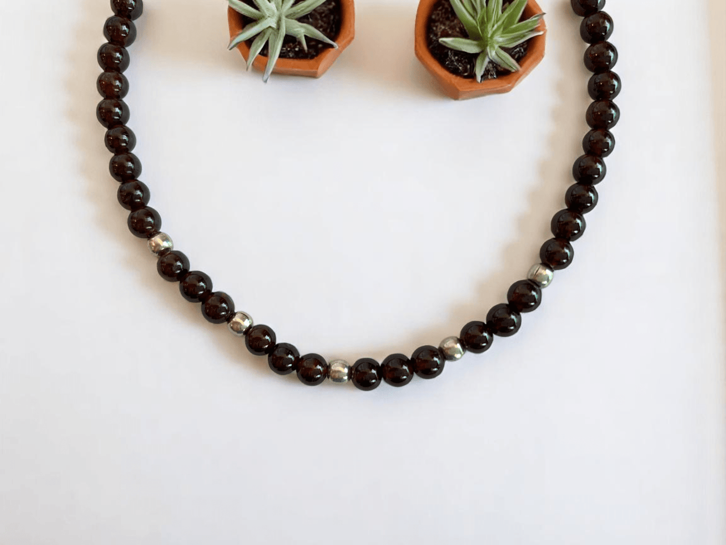Rich Garnet Anklet | 925 Silver & Garnet - For Women | Includes: Anklet