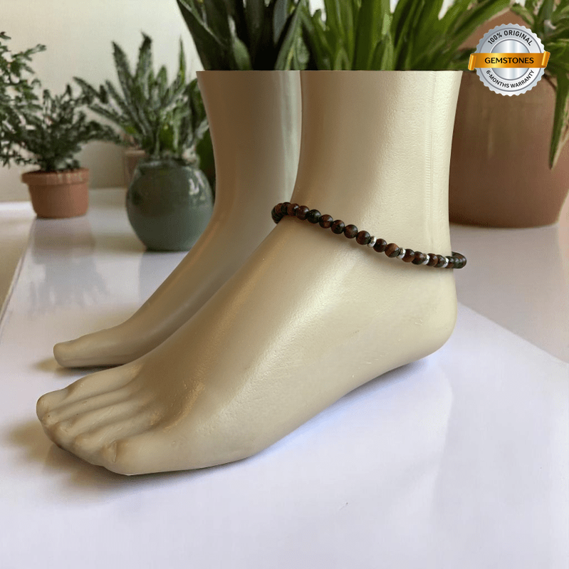 Jungle Whirl Anklet | Tiger Eye Stone - For Girl Kids | Includes: Anklet