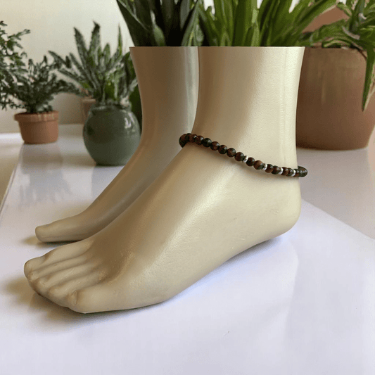 Jungle Whirl Anklet | Tiger Eye Stone - For Girl Kids | Includes: Anklet