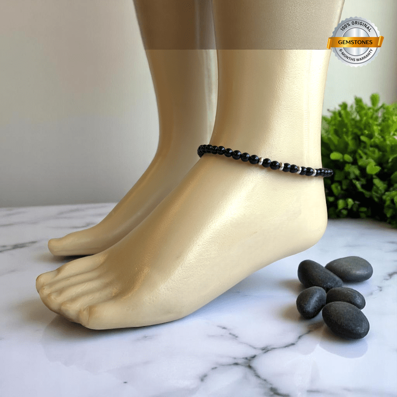 Protective Obsidian Anklet | Obsidian Stone - For Girl Kids | Includes: Anklet