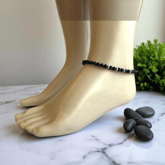 Protective Obsidian Anklet | Obsidian Stone - For Girl Kids | Includes: Anklet