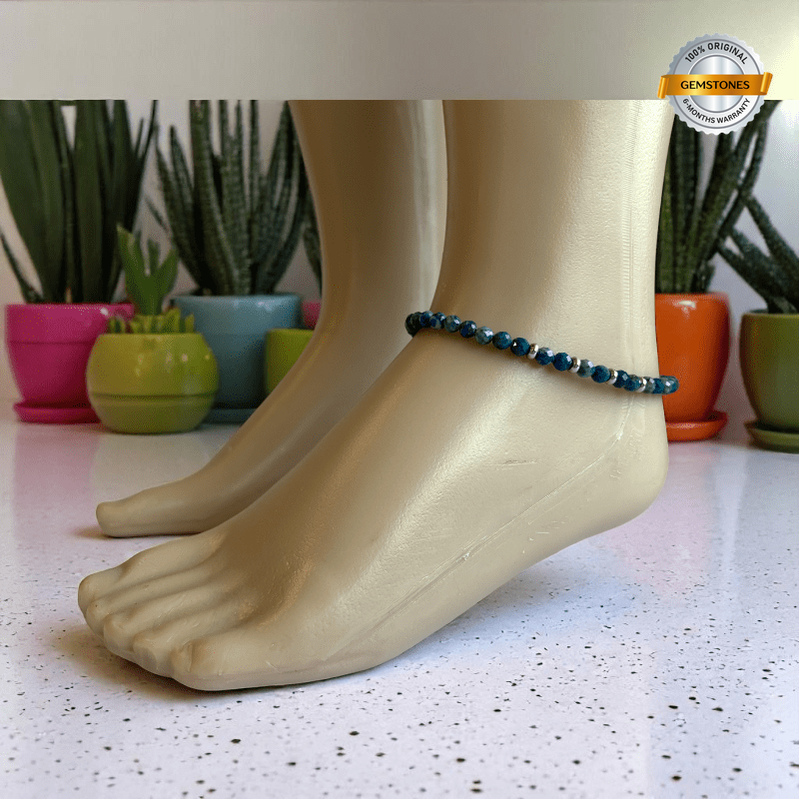 Fearless Glow Anklet | Azurite Stone - For Girl Kids | Includes: Anklet