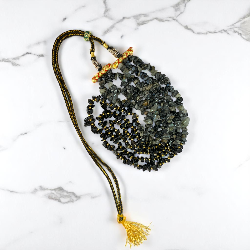 Frosted Elegance Layered Necklace | Snowflake Stone - For Women | Includes: Necklace